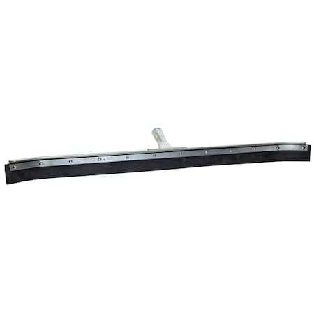 36” Curved End Floor Squeegee, Black Buna Blend Rubber, 6PK